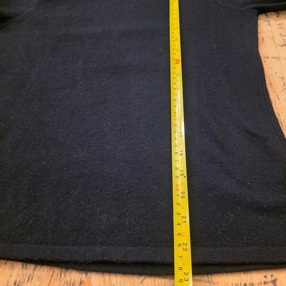 LAUREN RALPH LAUREN Sz S Navy Cashmere Turtleneck Sweater Preppy Luxe VTG - Picture 5 of 6